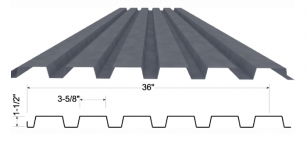 20 Gauge Galvanized B-Deck Panel | Competitive Metals